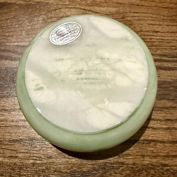 Volterra Alabaster Swivel Top Round 4.25" Trinket Box Made In Italy - Picture 3 of 6